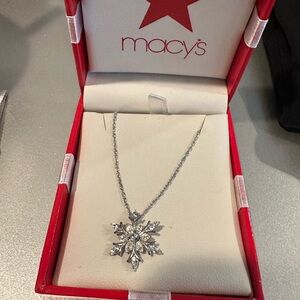 Sterling silver snowflake necklace